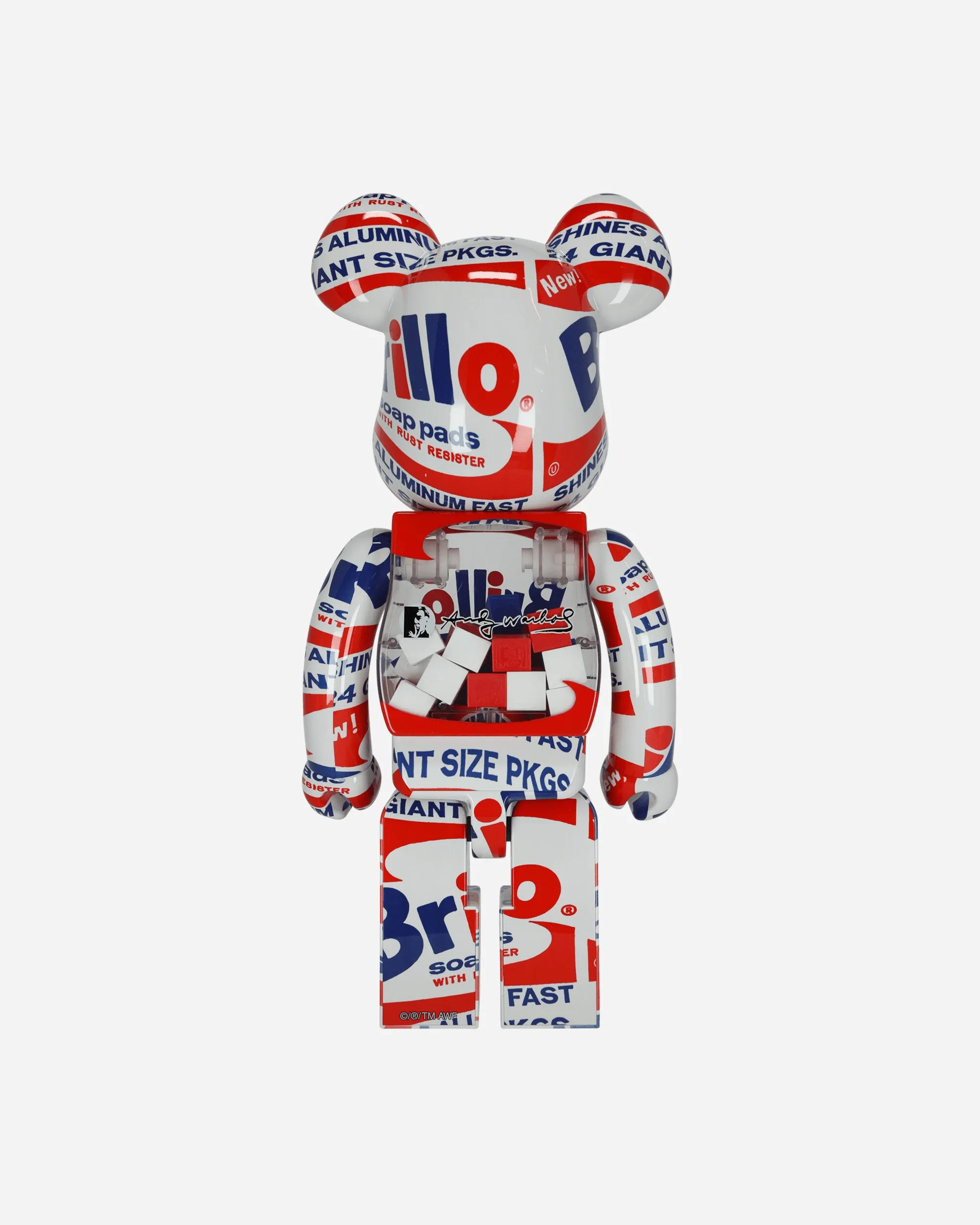 1000% Andy Warhol Brillo Be@rbrick Multicolor