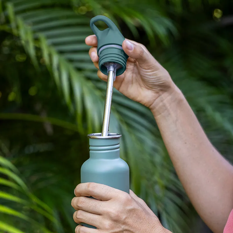 18 oz Classic Water Bottle with Flip Seal Sport Cap and Straw