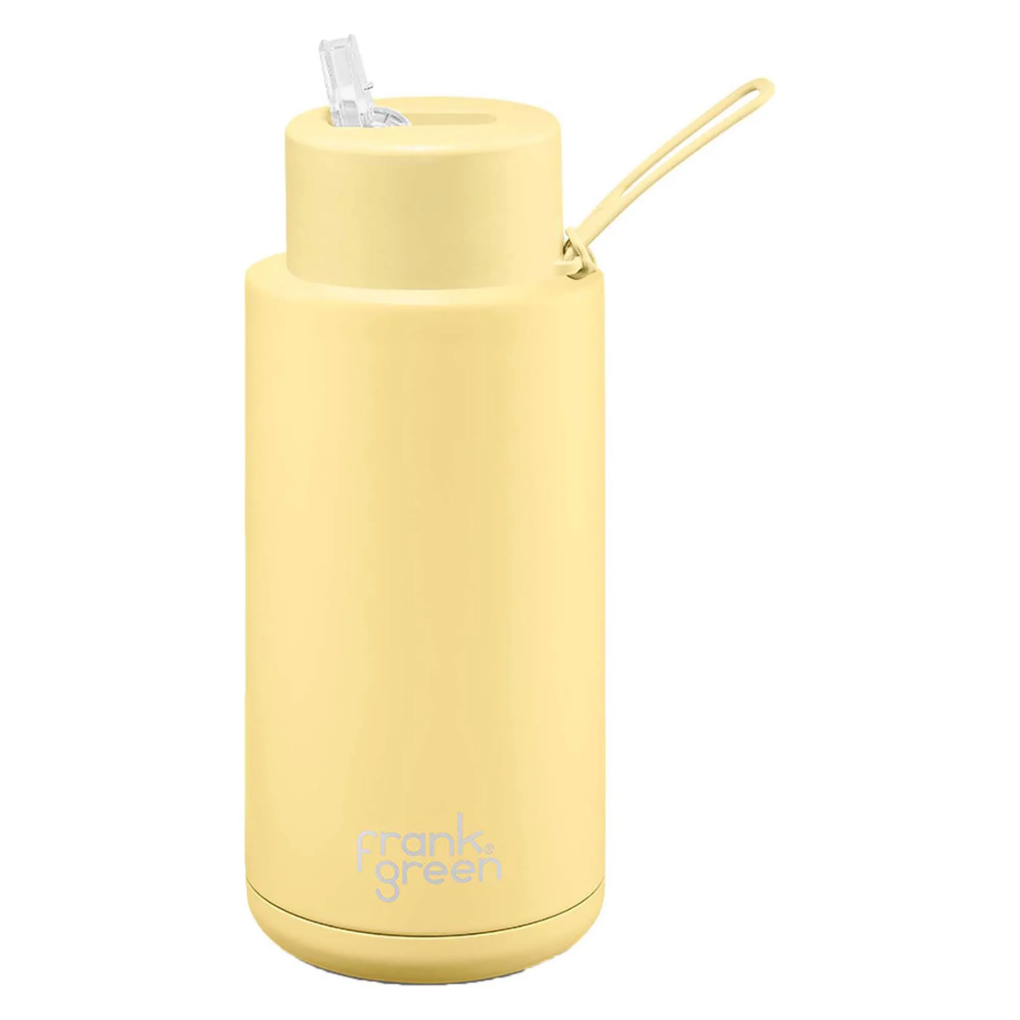 1L Ceramic Reusable Straw Lid Water Bottle