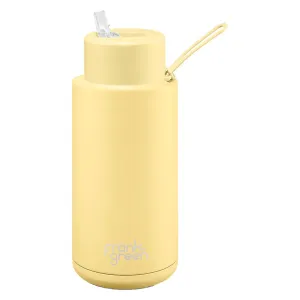 1L Ceramic Reusable Straw Lid Water Bottle