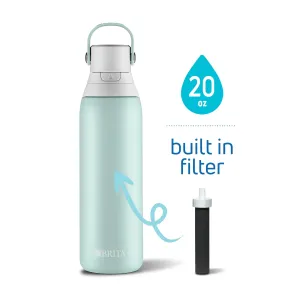 20oz Premium Double Wall Stainless Steel Insulated Filtered Water Bottle - Light Blue(See Description)