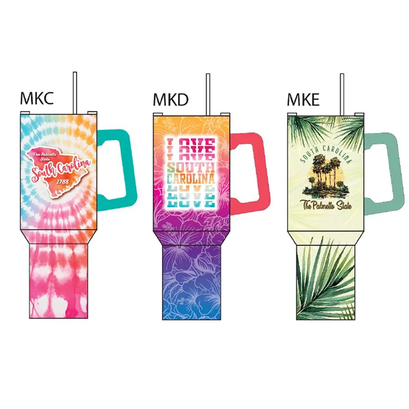 40 oz Stainless-Steel Insulated Printed Cup South Carolina - 6 Pieces Per Retail Ready Display 41688