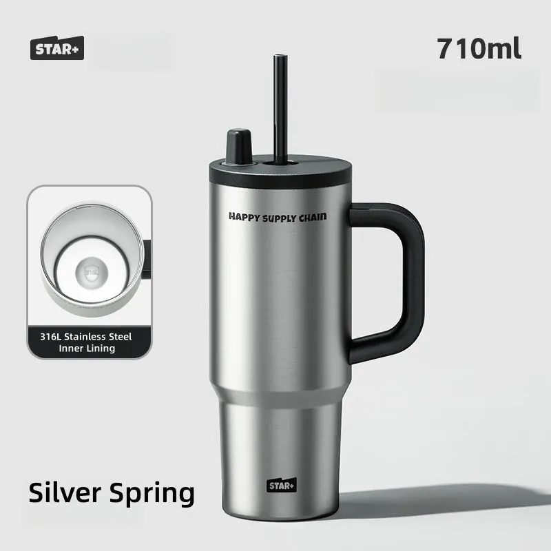 710ml STAR  Insulated Tumbler with Ceramic Coating – Leakproof, Portable, & Durable for Office and Travel
