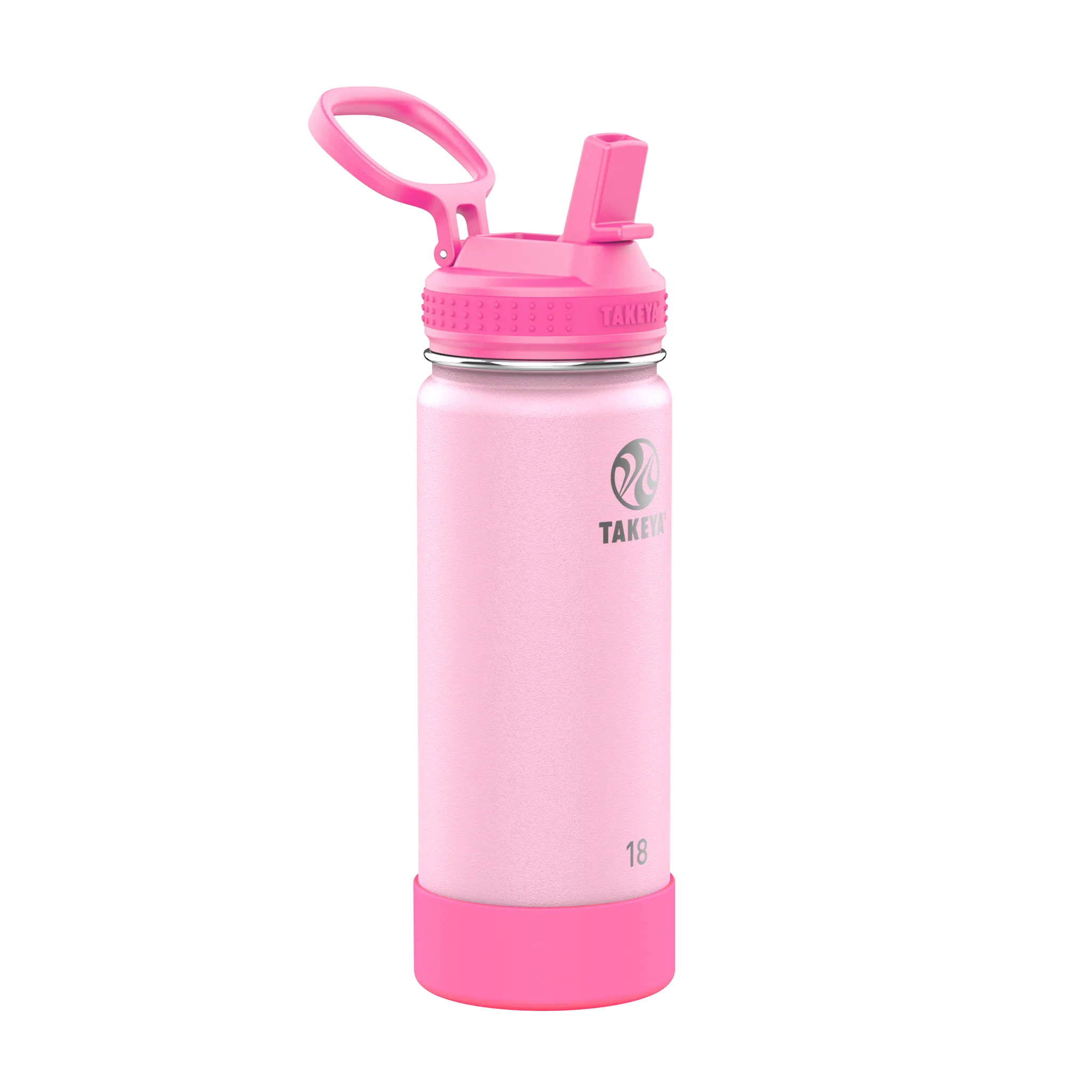 Actives Kids Glow In The Dark Water Bottle With Straw Lid