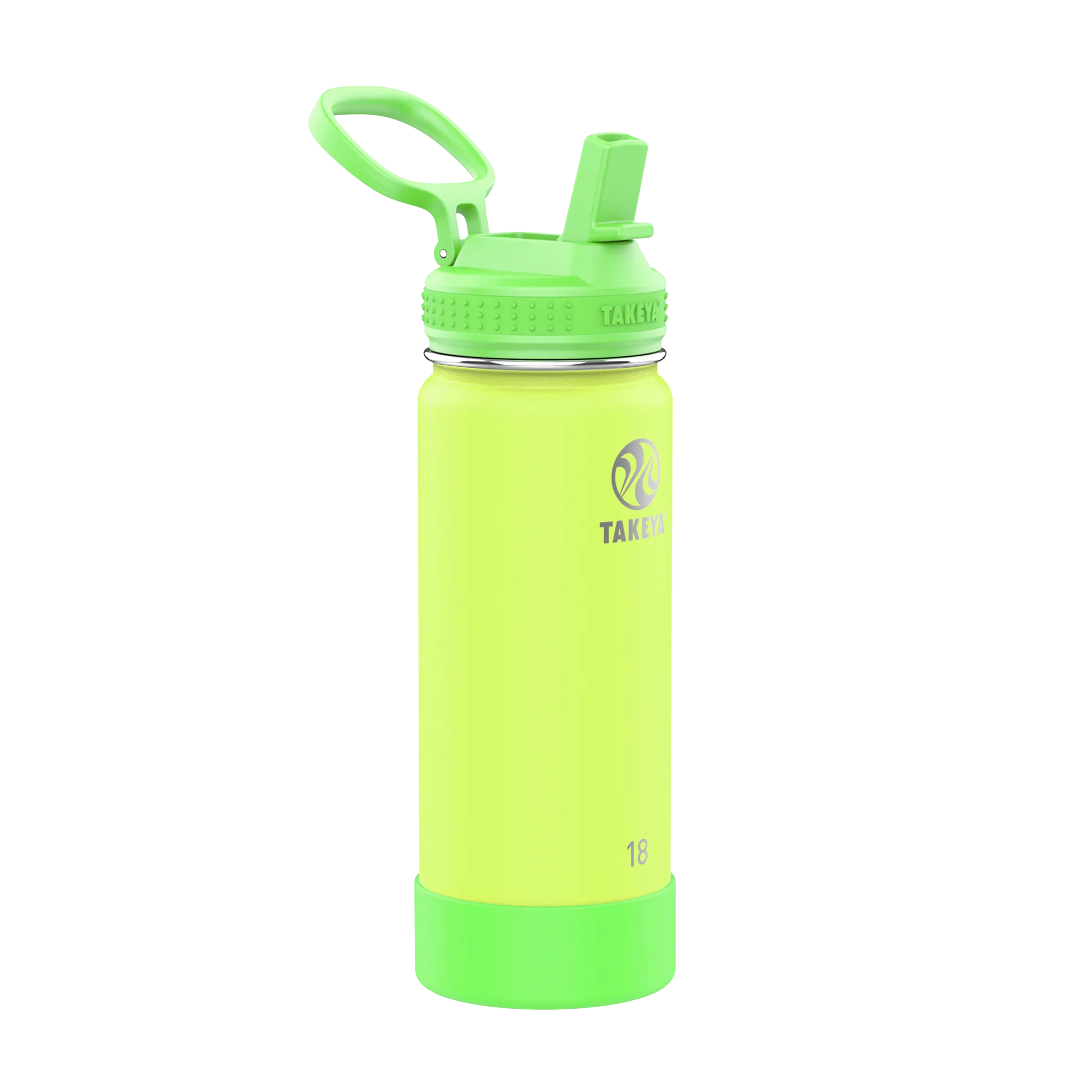 Actives Kids Glow In The Dark Water Bottle With Straw Lid