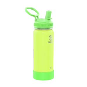 Actives Kids Glow In The Dark Water Bottle With Straw Lid