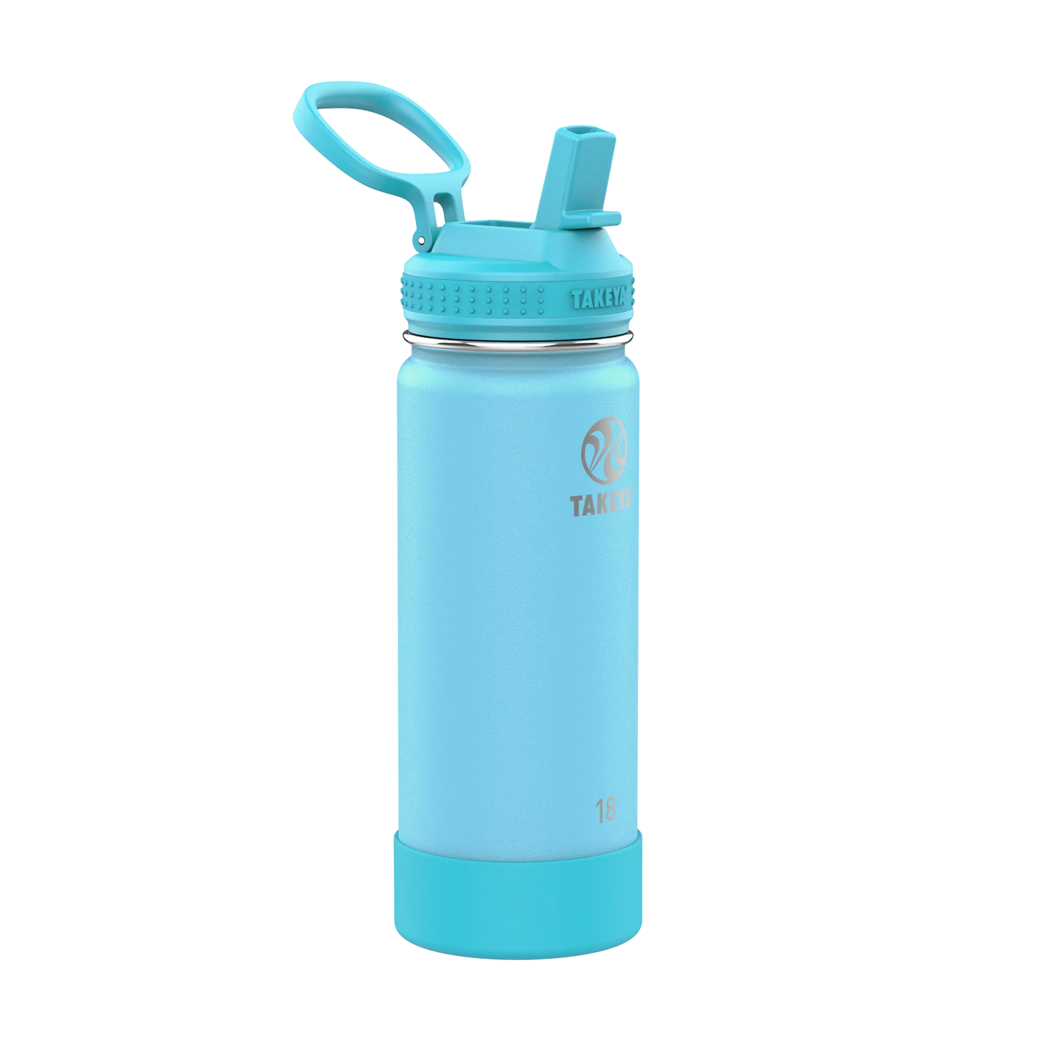 Actives Kids Glow In The Dark Water Bottle With Straw Lid