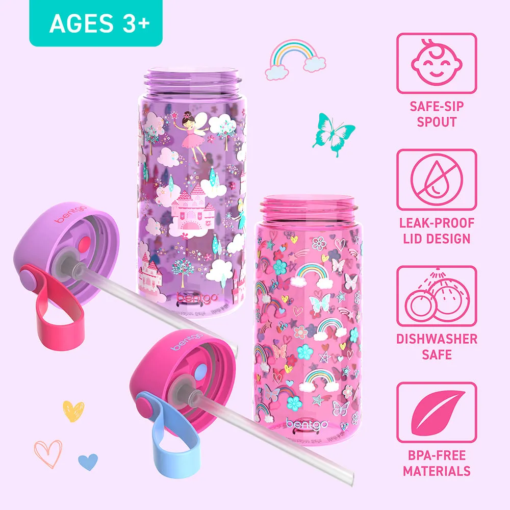 Bentgo Kids Prints Water Bottle (2-Pack)