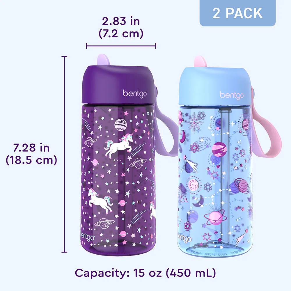 Bentgo Kids Prints Water Bottle (2-Pack)