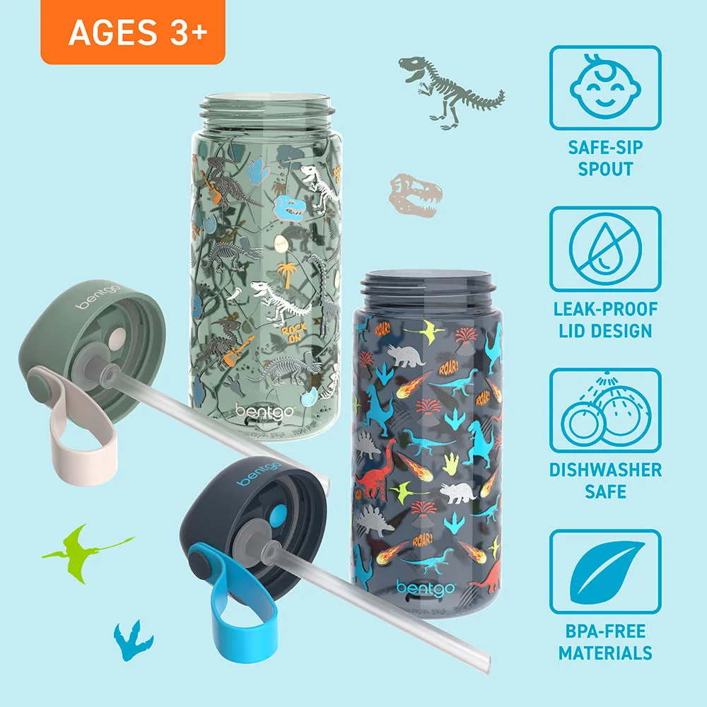 Bentgo Kids Prints Water Bottle (2-Pack)