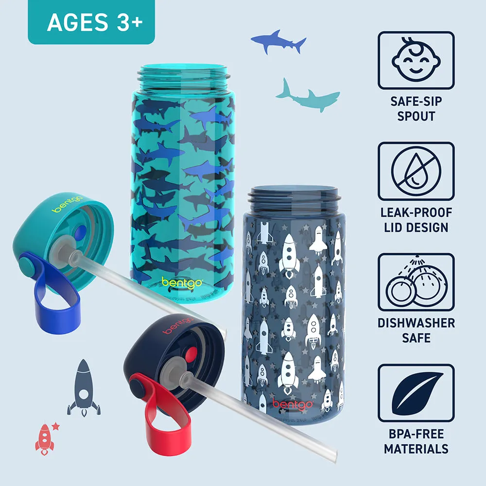 Bentgo Kids Prints Water Bottle (2-Pack)