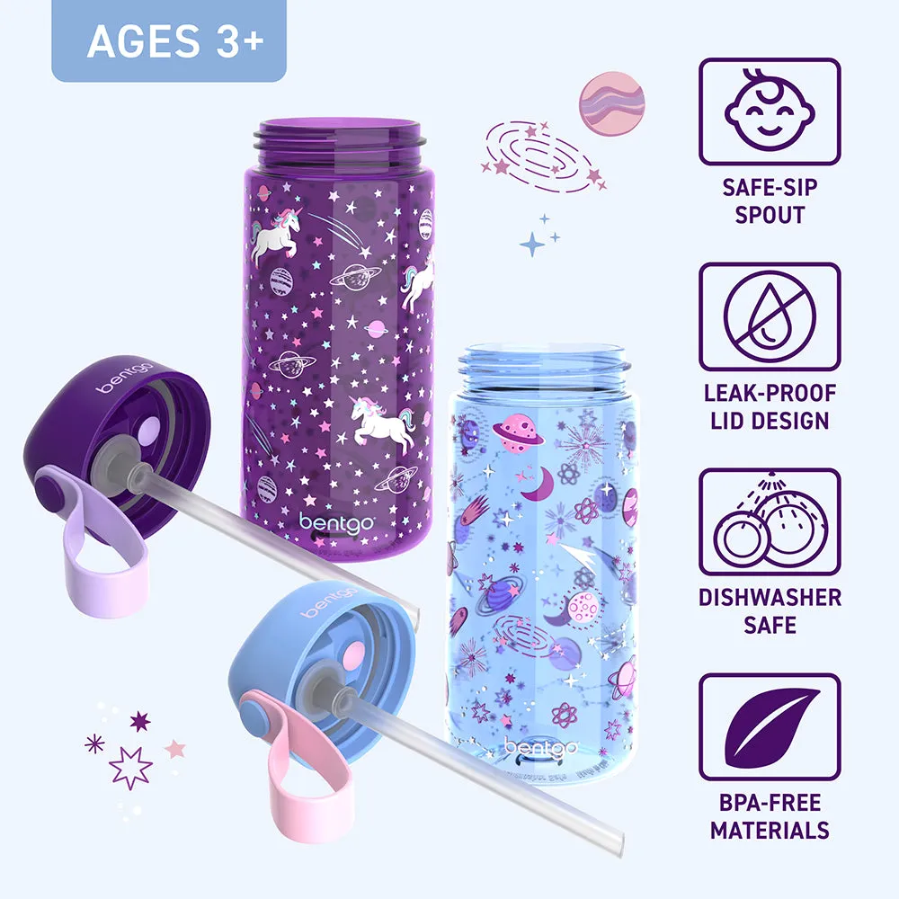 Bentgo Kids Prints Water Bottle (2-Pack)
