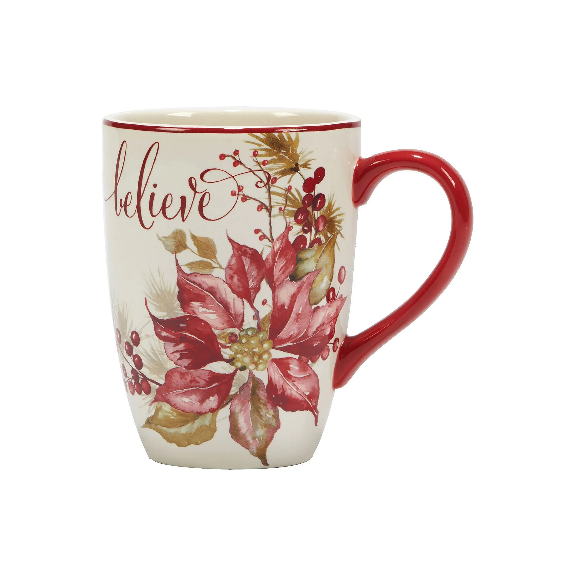 Certified International Winters Joy 4-Pc. Coffee Mug 36902SET4 - RED ONE SIZE
