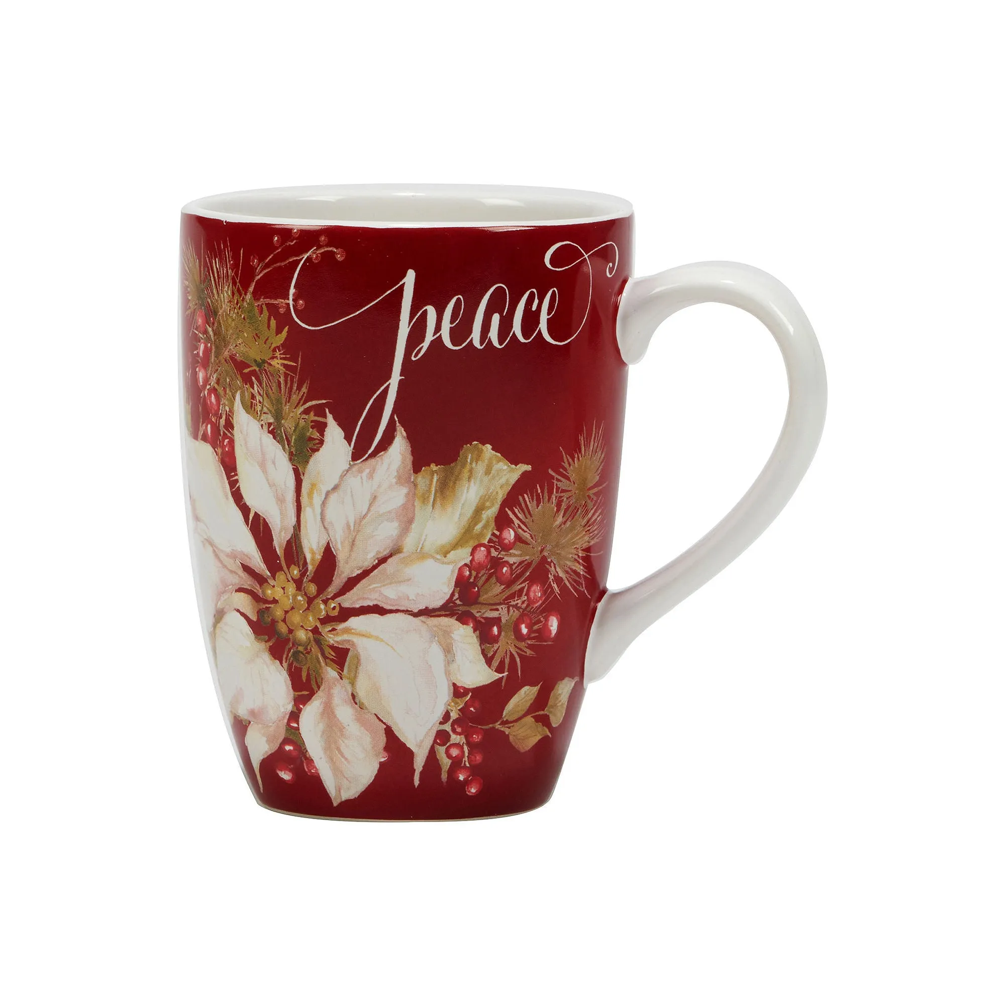Certified International Winters Joy 4-Pc. Coffee Mug 36902SET4 - RED ONE SIZE