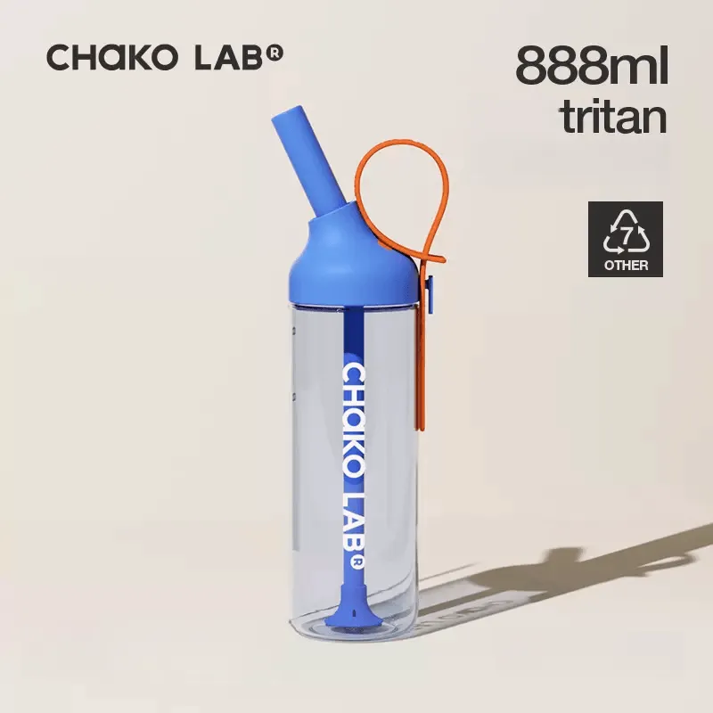 Chako Lab 888ml Large-capacity Summer Sports JOJO Straw Water Bottle New 2024