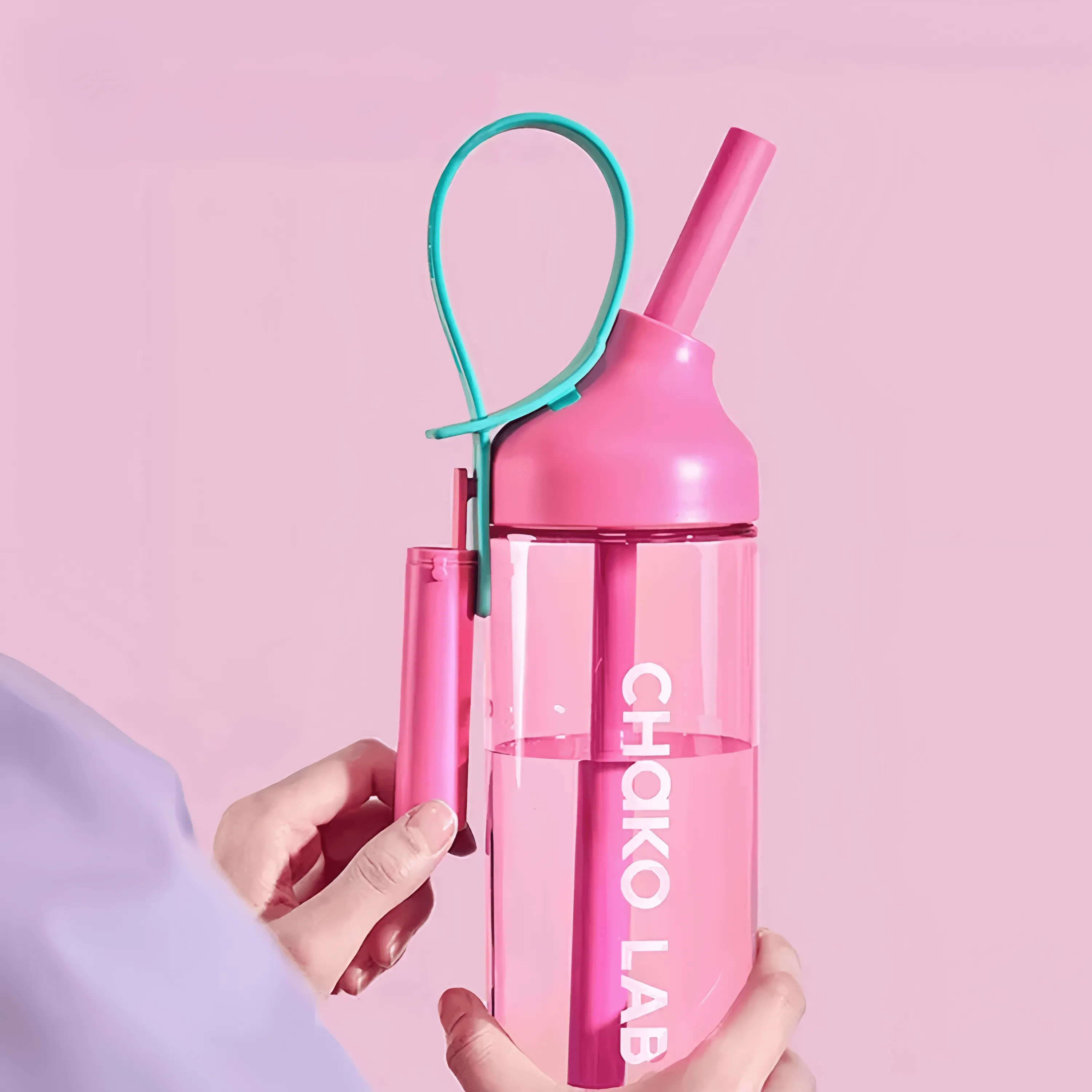 Chako Lab 888ml Large-capacity Summer Sports JOJO Straw Water Bottle New 2024