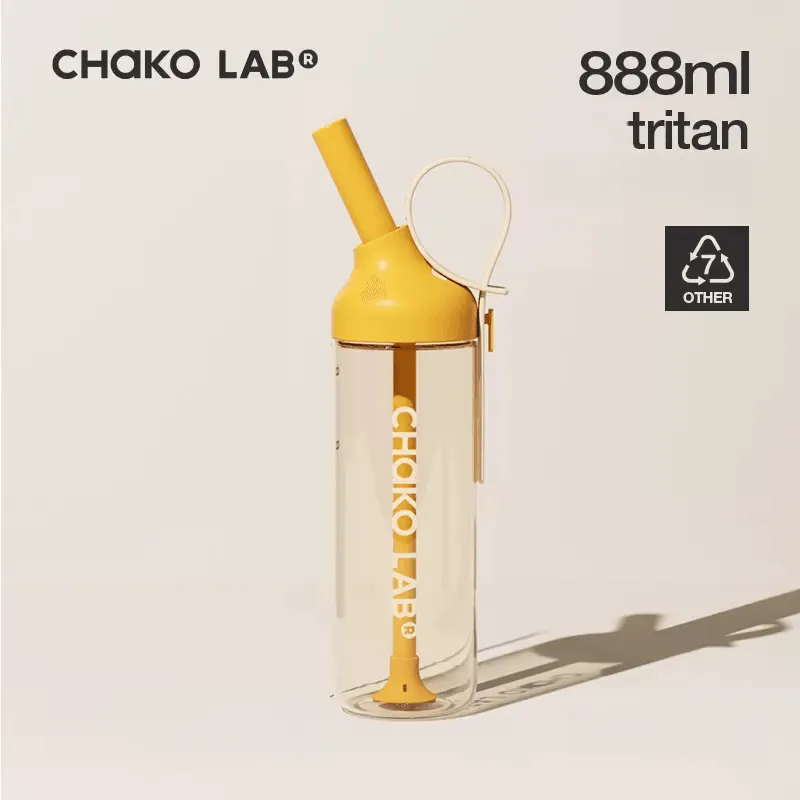 Chako Lab 888ml Large-capacity Summer Sports JOJO Straw Water Bottle New 2024