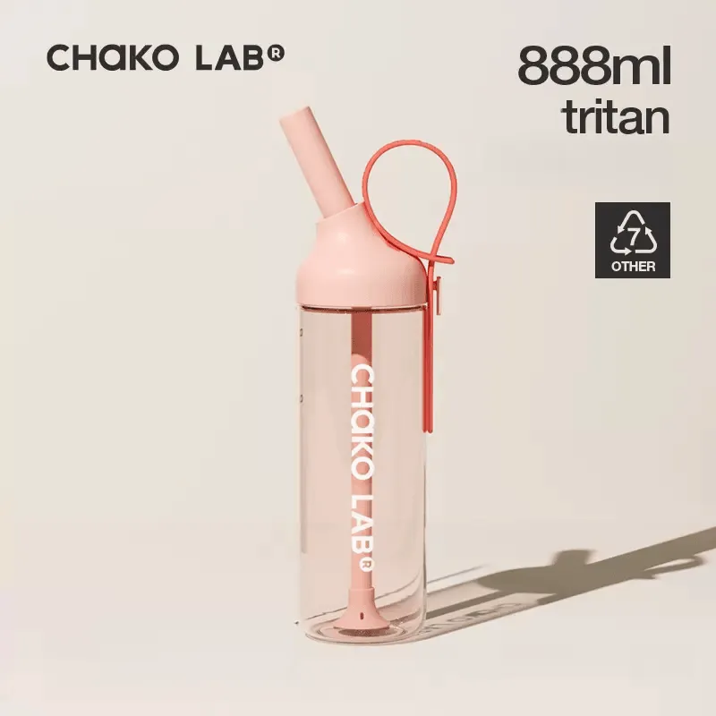 Chako Lab 888ml Large-capacity Summer Sports JOJO Straw Water Bottle New 2024