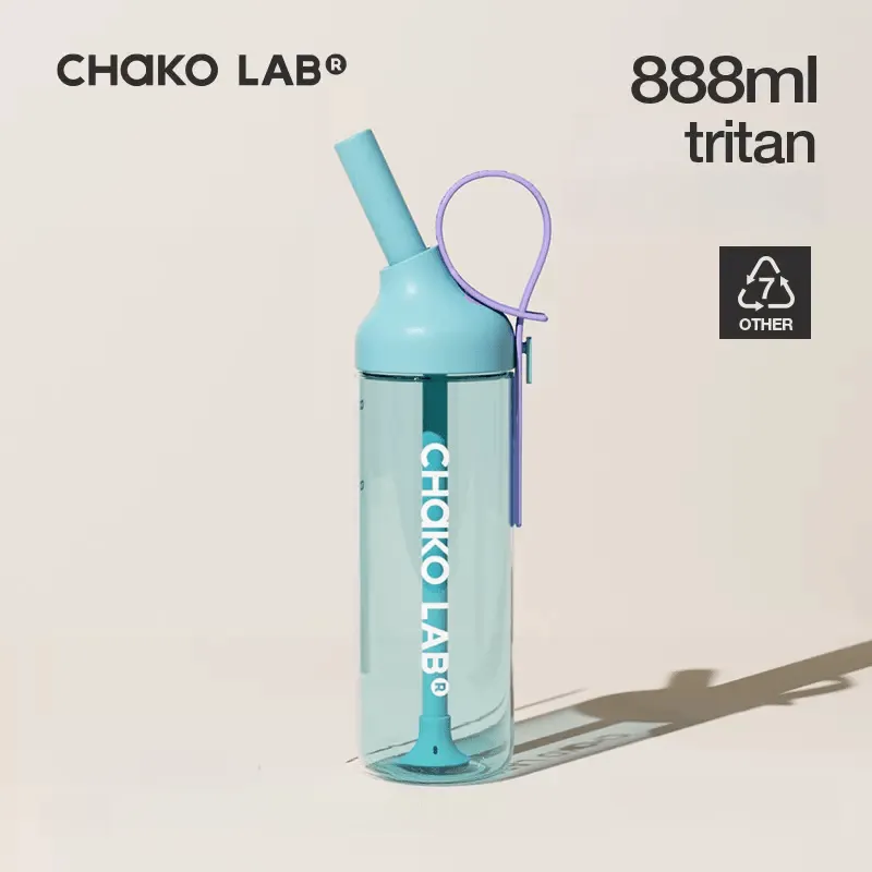 Chako Lab 888ml Large-capacity Summer Sports JOJO Straw Water Bottle New 2024