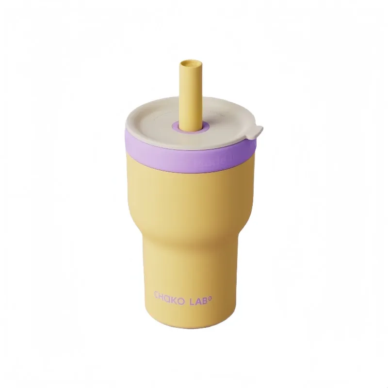 CHAKO LAB Dual-Layer Insulated Tumbler – 570mL Borosilicate Glass Inner Cup & 600mL Stainless Steel Thermos, 2-in-1 Detachable Design for Hot/Cold Drinks