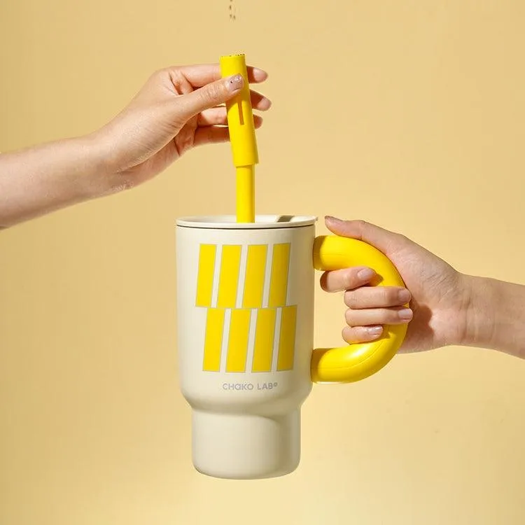Chako Lab High-Capacity Insulated Kettle with Straw, Leak-Proof Lid, and Handle Water Bottle- 900 & 1140ML