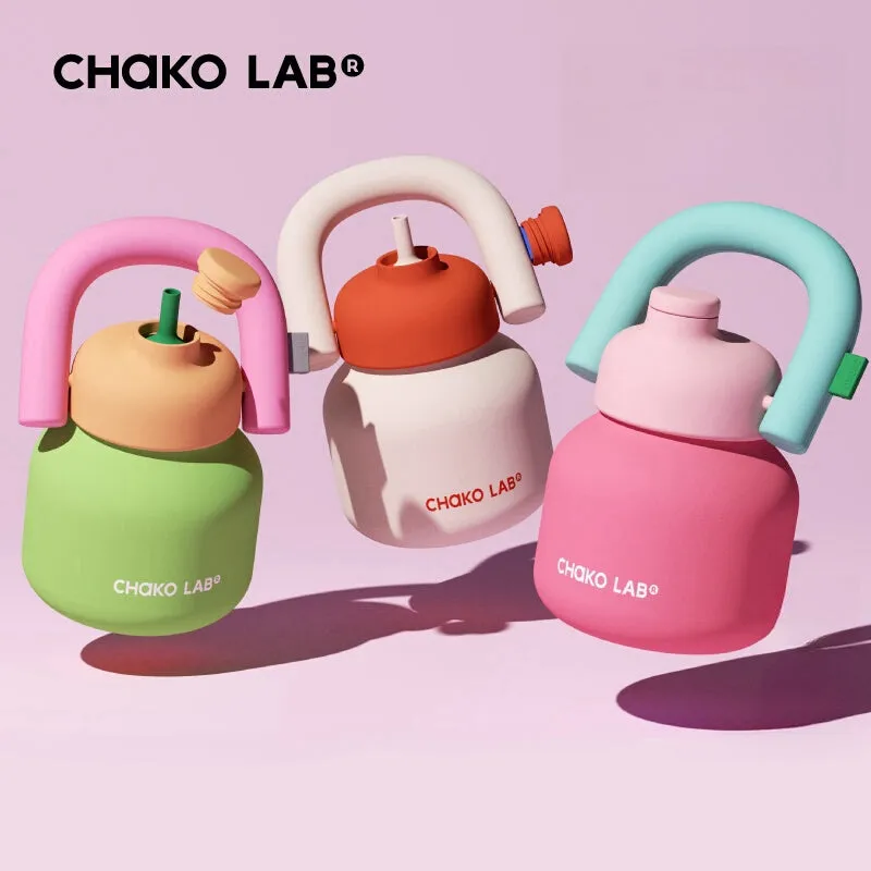 Chako Lab LinLin Kettle - 1000ml Colorful Stainless Steel Insulated Bottle | Dual Drink Mode | Portable & Fashionable Design