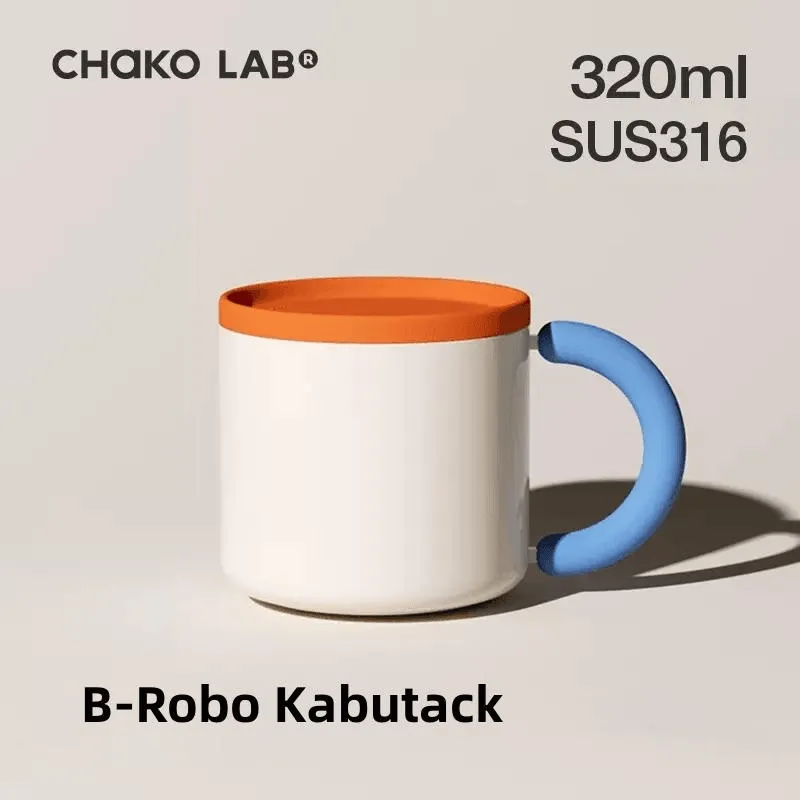 CHAKO LAB STAINLESS STEEL MUG AND PREFACE COUPLE WATER CUP OFFICE CUP WITH LID ACCOMPANYING COLD COFFEE MUG CUP
