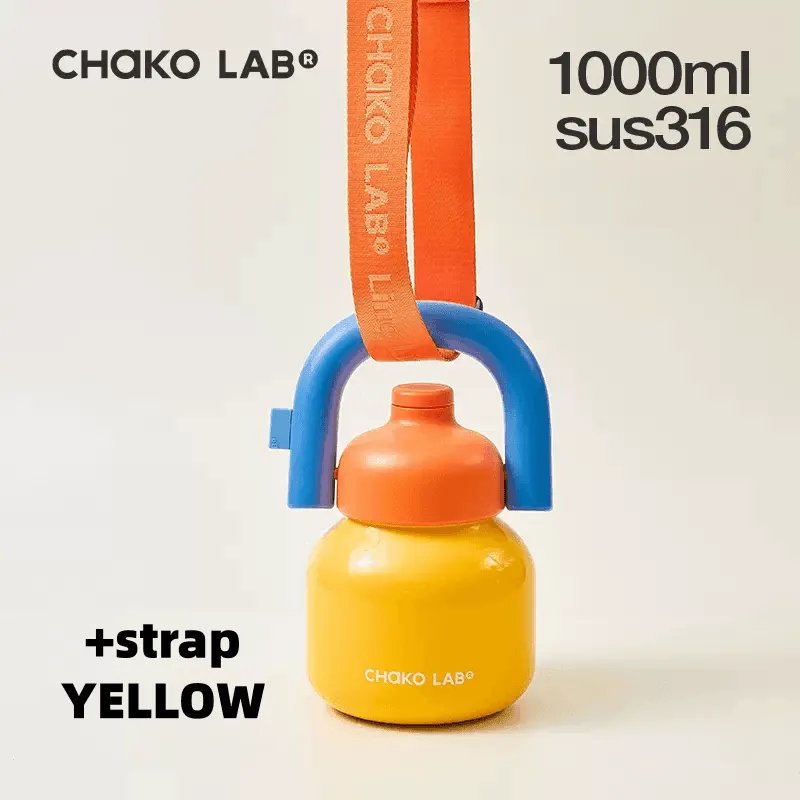 CHAKOLAB 1000ML LinLin Thermal and Cold Insulation Water Bottle - Portable Straw Bottle