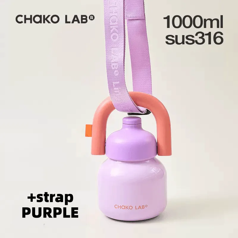 CHAKOLAB 1000ML LinLin Thermal and Cold Insulation Water Bottle - Portable Straw Bottle