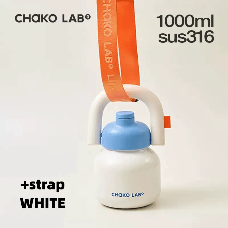 CHAKOLAB 1000ML LinLin Thermal and Cold Insulation Water Bottle - Portable Straw Bottle