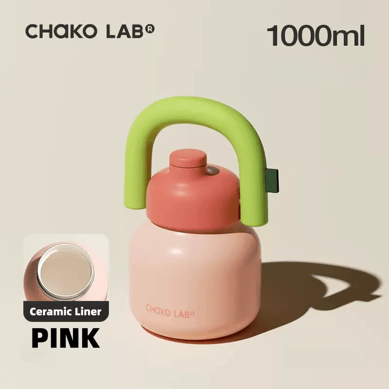 CHAKOLAB 1000ML LinLin Thermal and Cold Insulation Water Bottle - Portable Straw Bottle