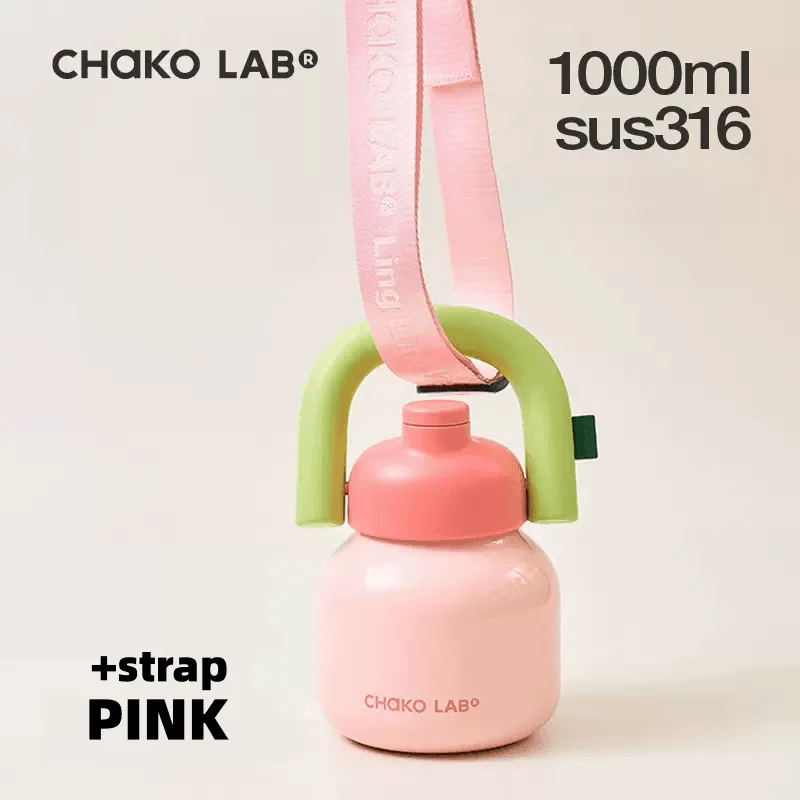 CHAKOLAB 1000ML LinLin Thermal and Cold Insulation Water Bottle - Portable Straw Bottle