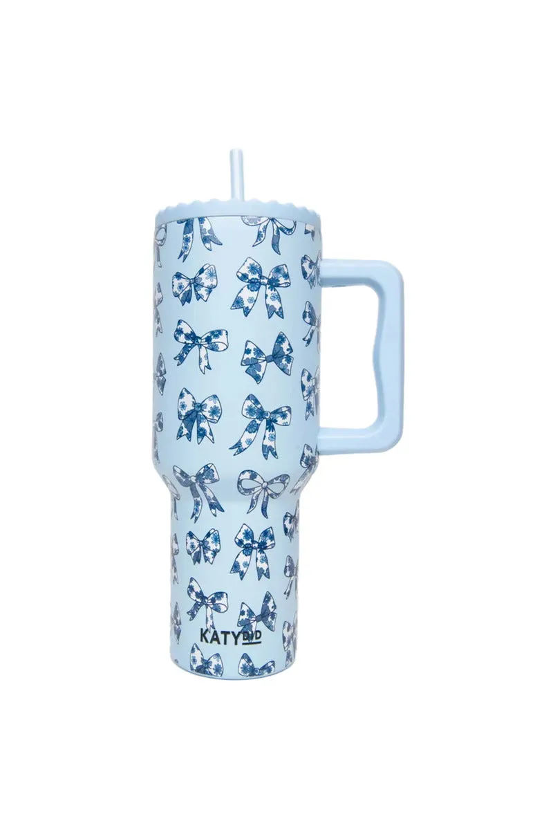 Chinoiserie Coquette Bows Stainless Steel Tumbler