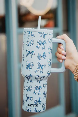 Chinoiserie Coquette Bows Stainless Steel Tumbler