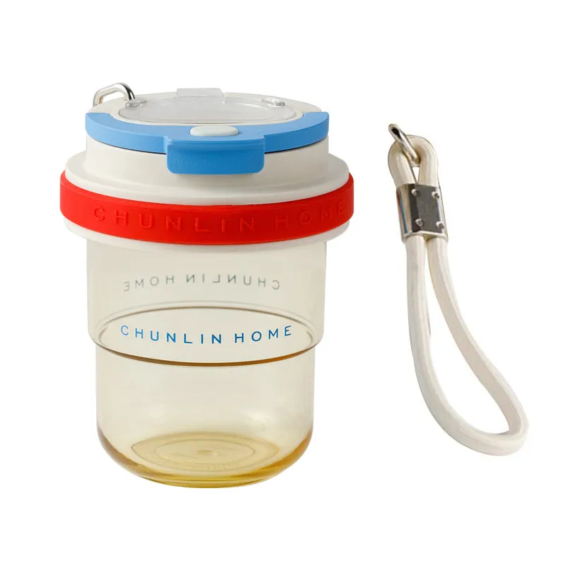 CHUNLIN HOME LELE 530ml Tea Infuser Water Bottle - Detachable Strainer, BPA-Free Tritan, Inverted Brewing, 3 Color-Block Designs