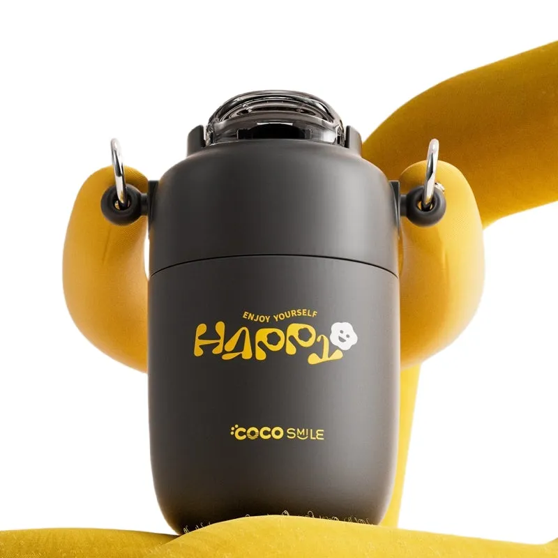 Cocosmile Cloud Handle Vacuum Insulated Stainless Steel Tumbler with Leak-Proof Straw - 350mL, 316 Stainless Steel, Summer Hydration Essentials