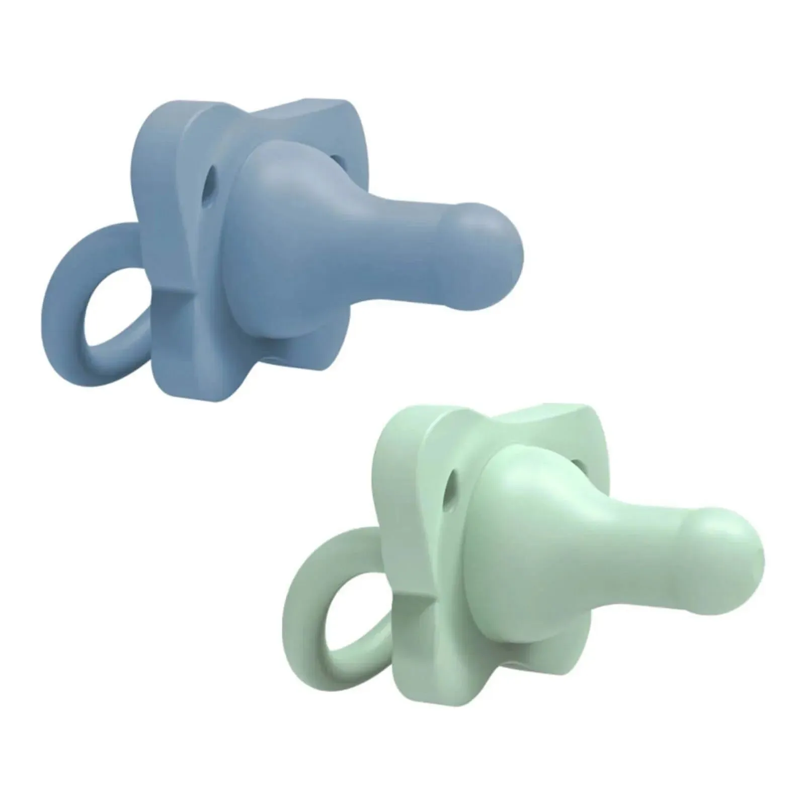 Dr. Brown's One Piece Silicone Soother 0  months Pack of 2 - Blue