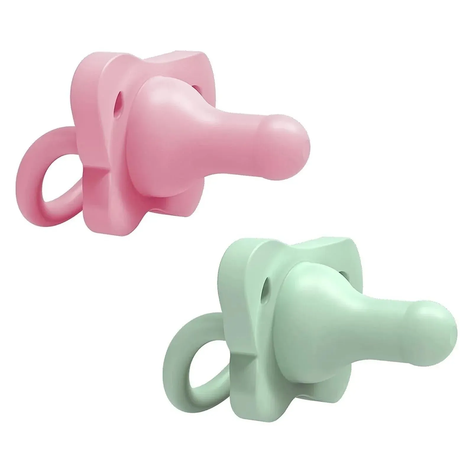 Dr. Brown's One Piece Silicone Soother 0  months Pack of 2 - Pink