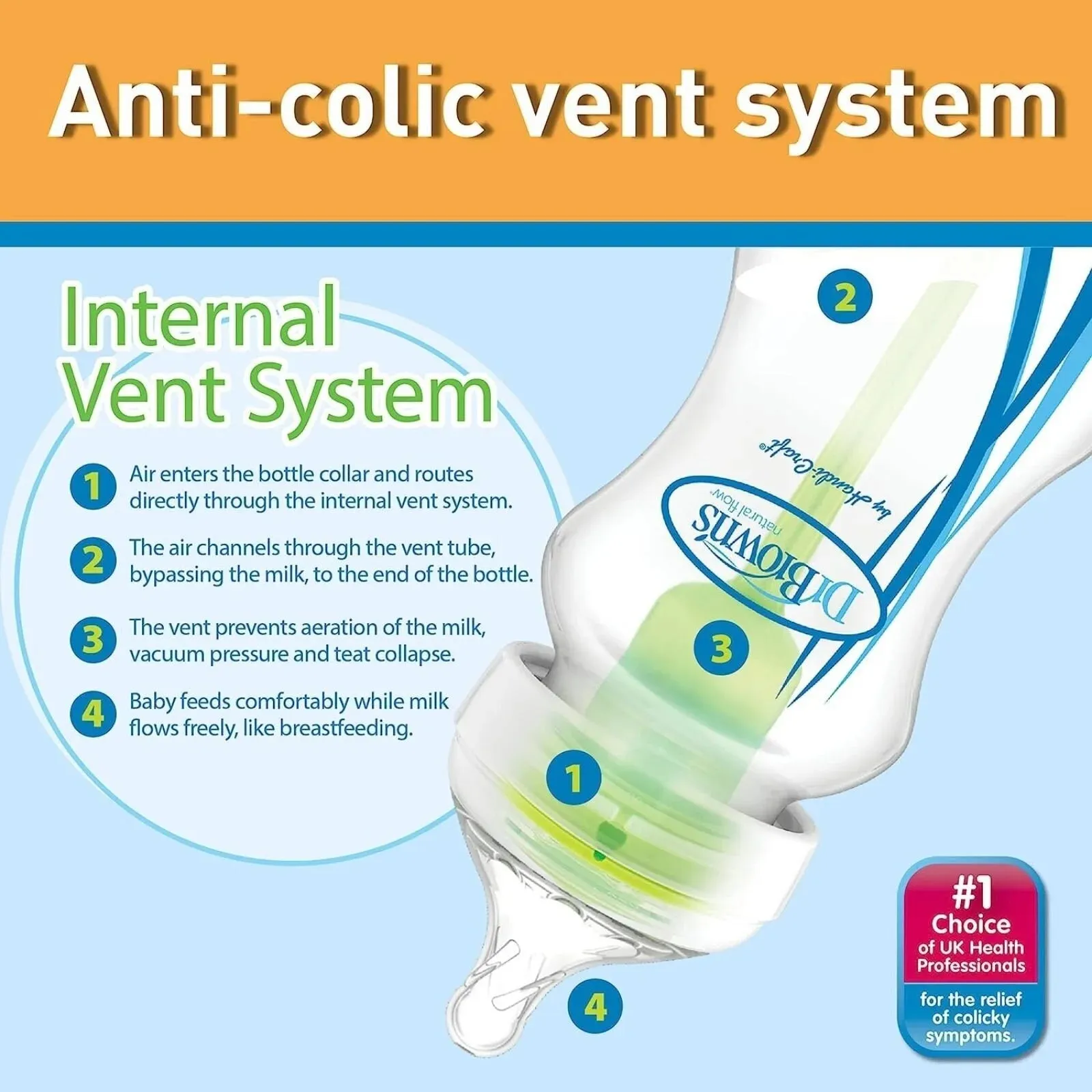 Dr. Brown's Options  Anti-Colic Baby Bottles 270ml Pack of 4