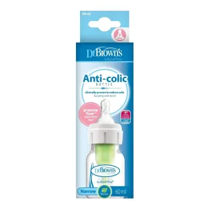 Dr. Brown's Options  Anti-Colic Narrow Neck Baby Bottle Premature Flow Level 60ml