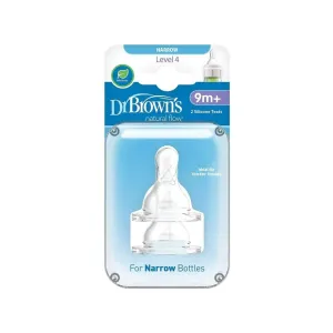 Dr. Brown's Options  Narrow Neck Level 4 Teats 9  months Pack of 2