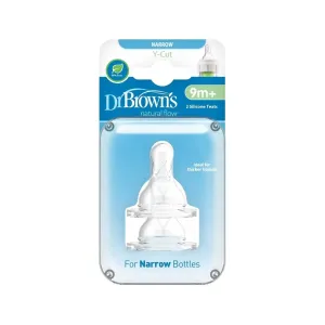 Dr. Brown's Options  Narrow Neck Y-Cut Teats 9  months Pack of 2