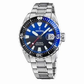 Festina The Originals Diver Stainless Steel Analog Mens Watch I Model F20669/5 Quartz Movement