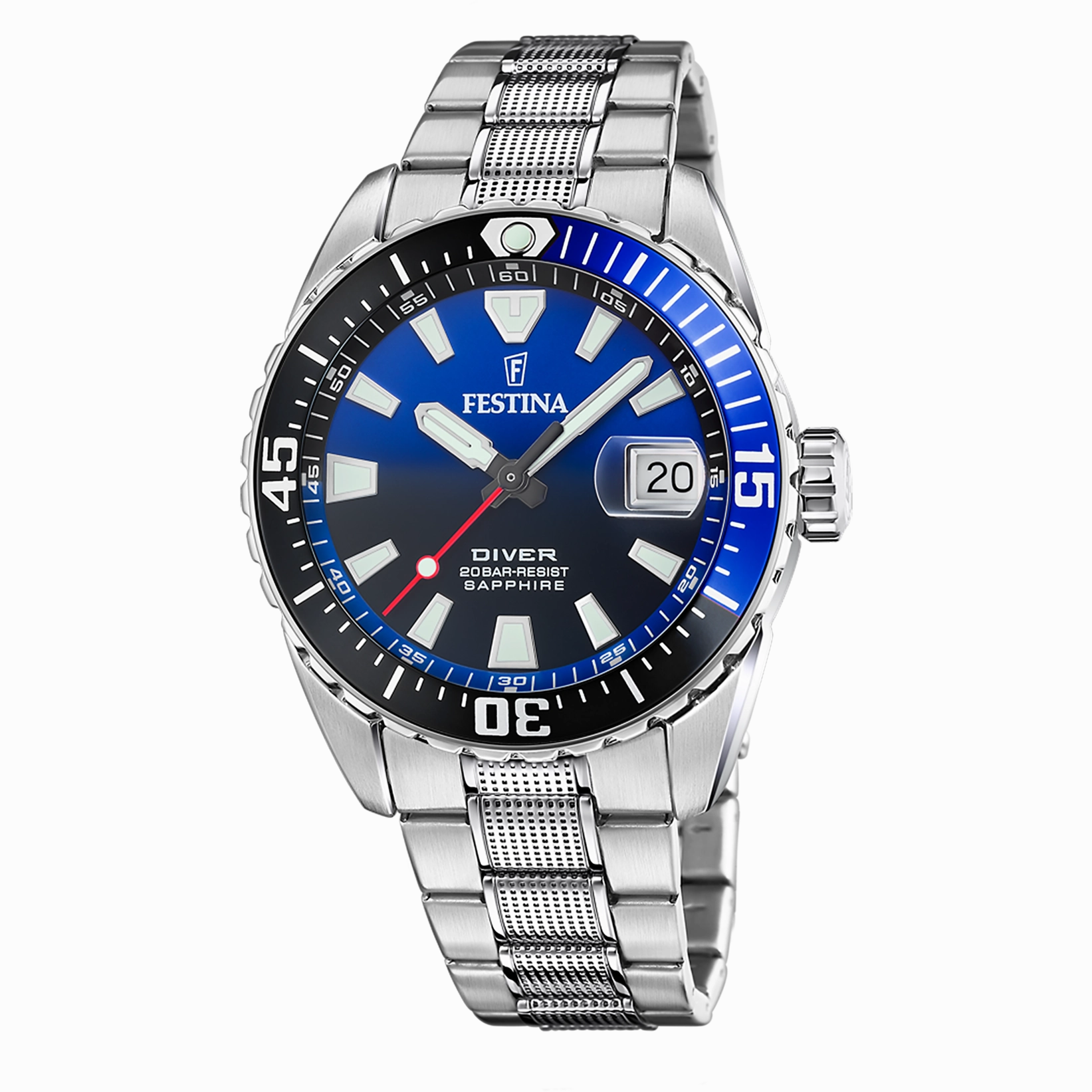 Festina The Originals Diver Stainless Steel Analog Mens Watch I Model F20669/5 Quartz Movement