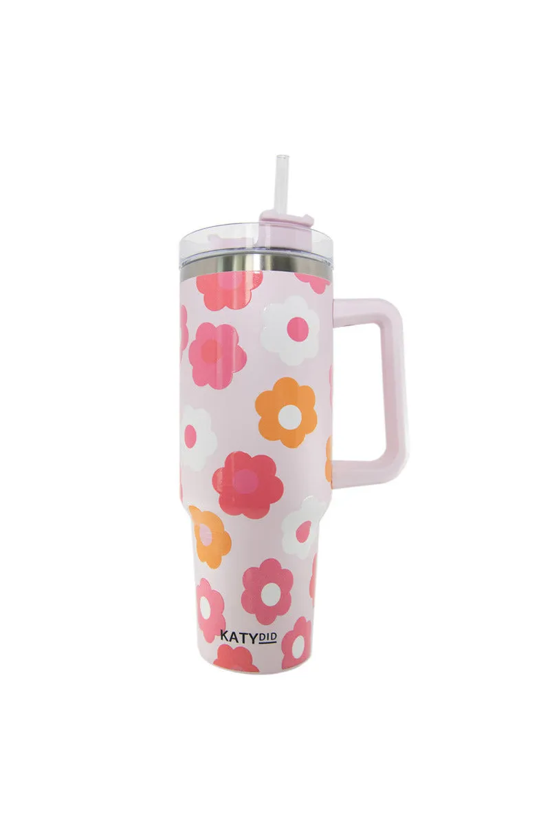 Groovy Flowers Coffee Tumbler