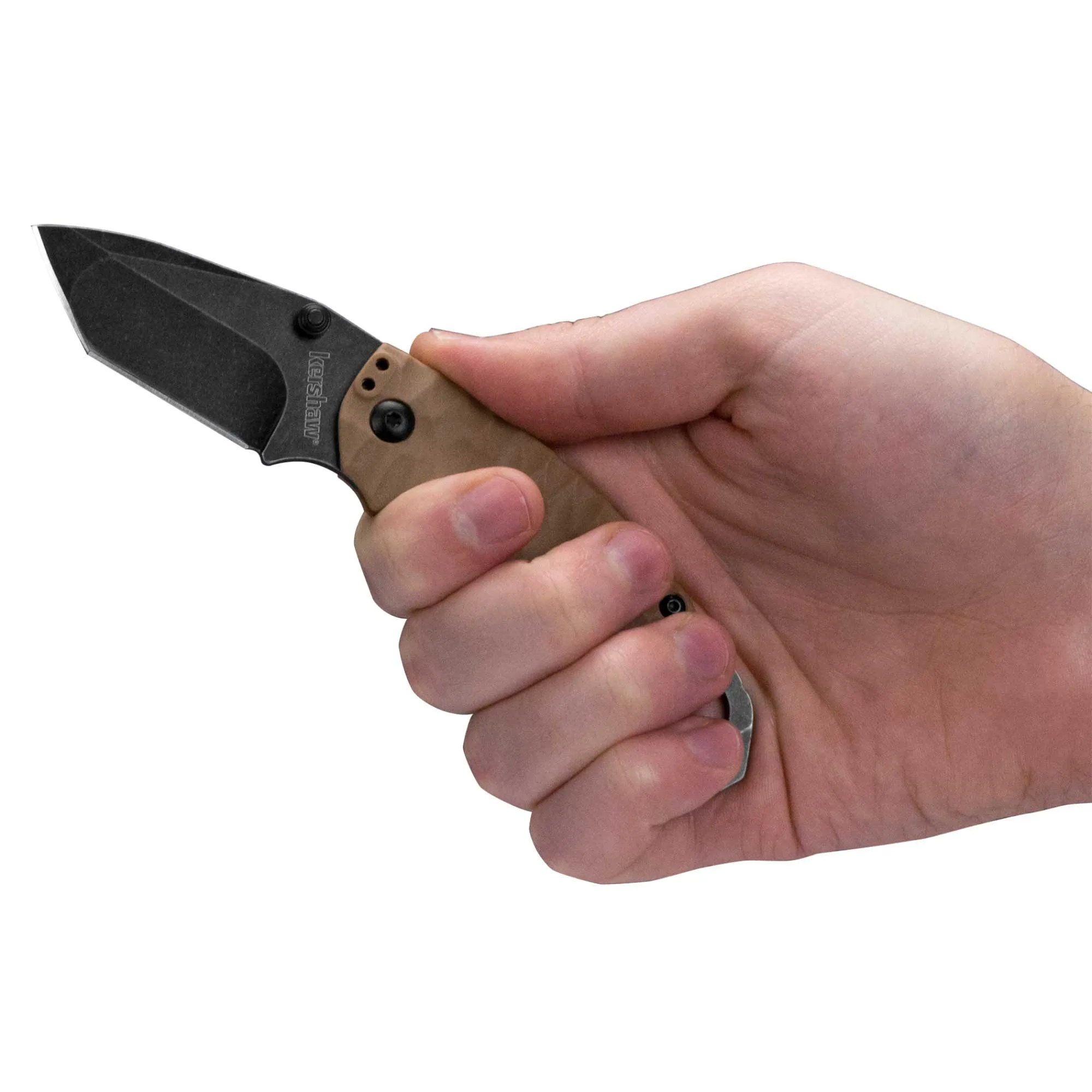 Kershaw Pocket Knife - Shuffle II American Tanto Blade Tan Handle | KW8750TTANBW