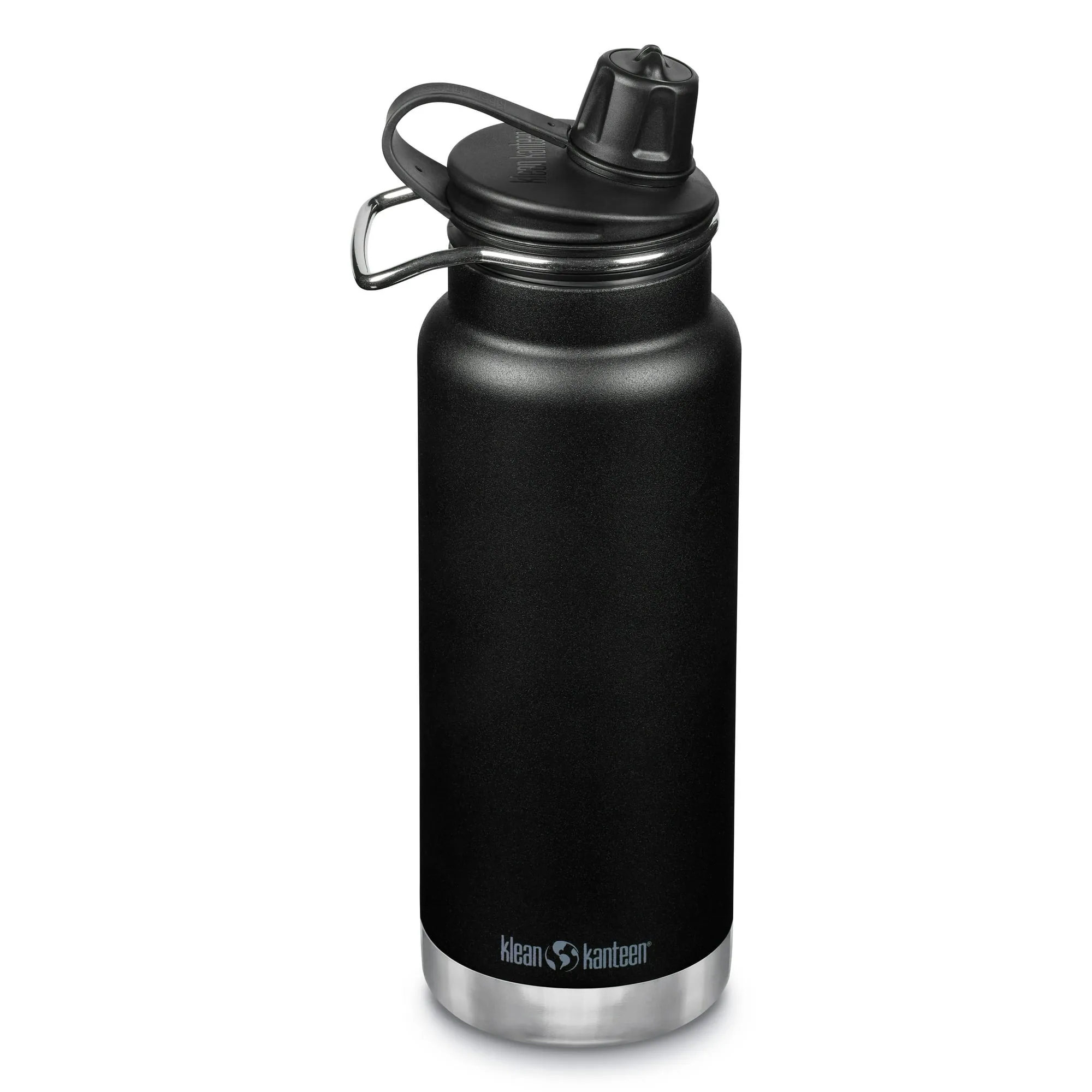 Klean Kanteen 1008337 32 fl oz Stainless Steel Insulated Water Bottle Chug Cap, Black