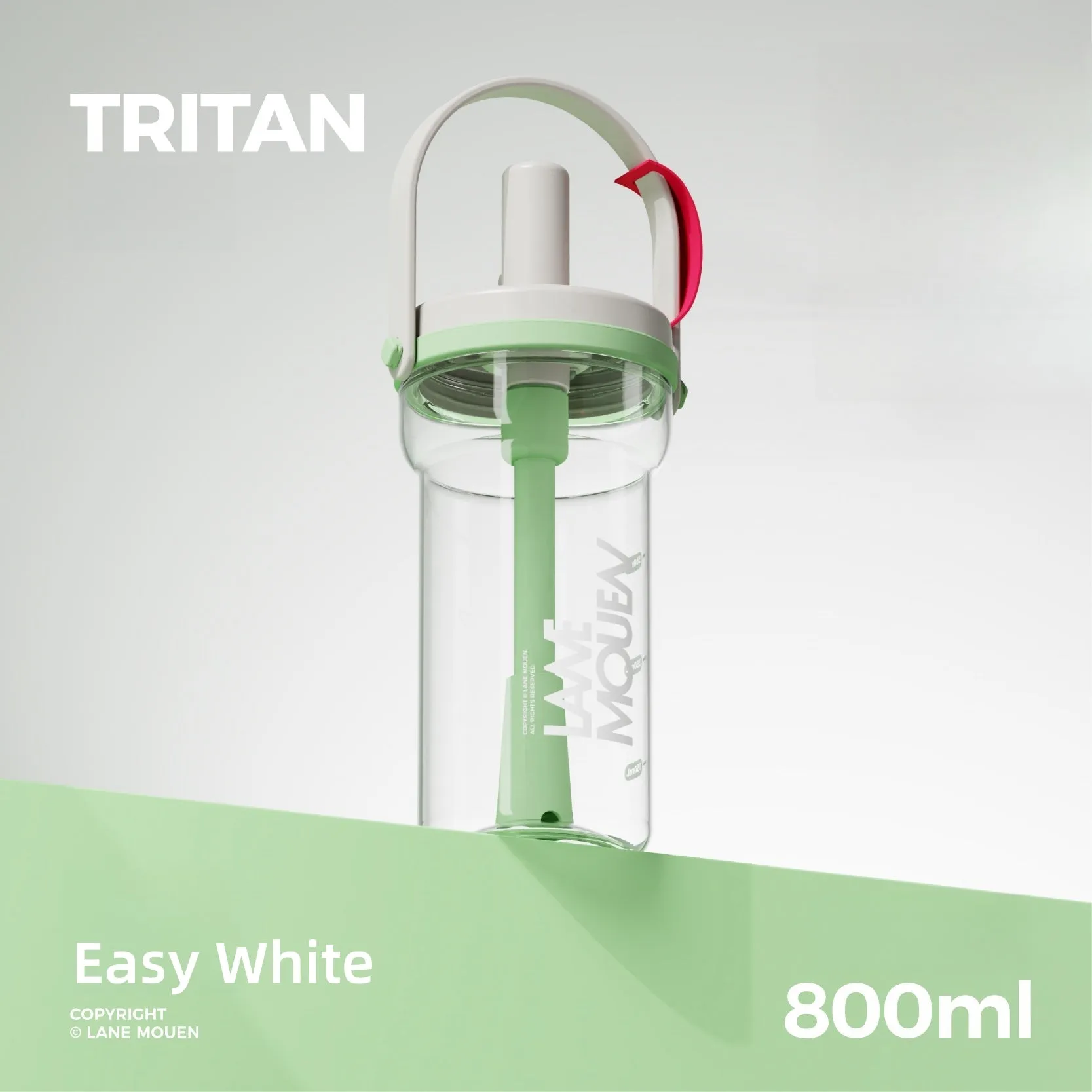 Lane Mouen 800ml Portable Sports Water Bottle – Durable & Leakproof Tritan Drinkware