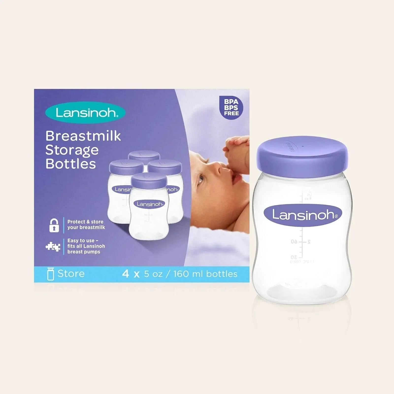 Lansinoh Breastmilk Storage Bottles 4 pcs