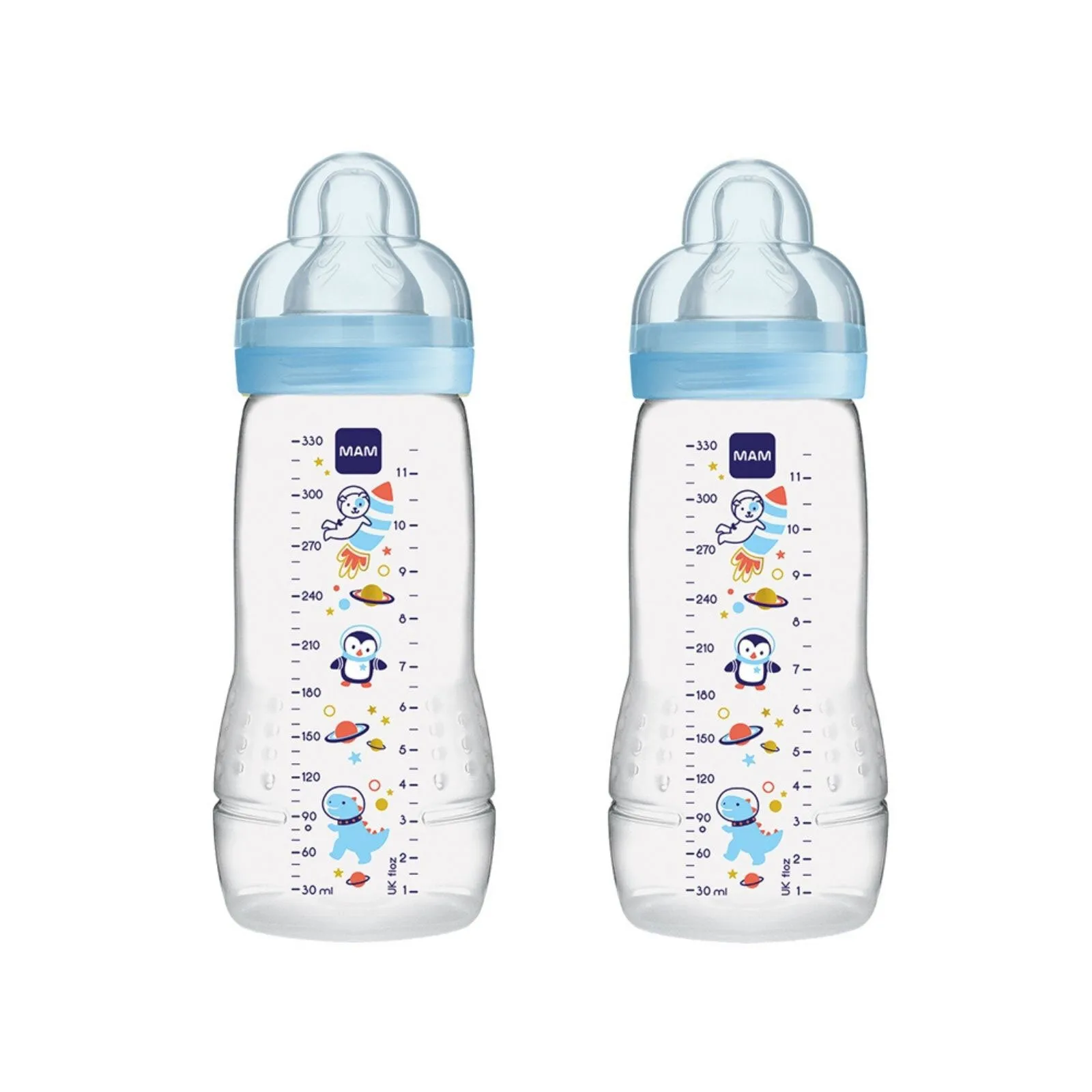 MAM Easy Active Bottle 330ml Pack of 2 - Blue